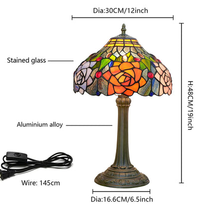 Floral Roses Table Lamp 30cm