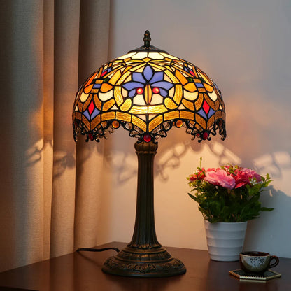 Yellow Peacock Table Lamp 30cm