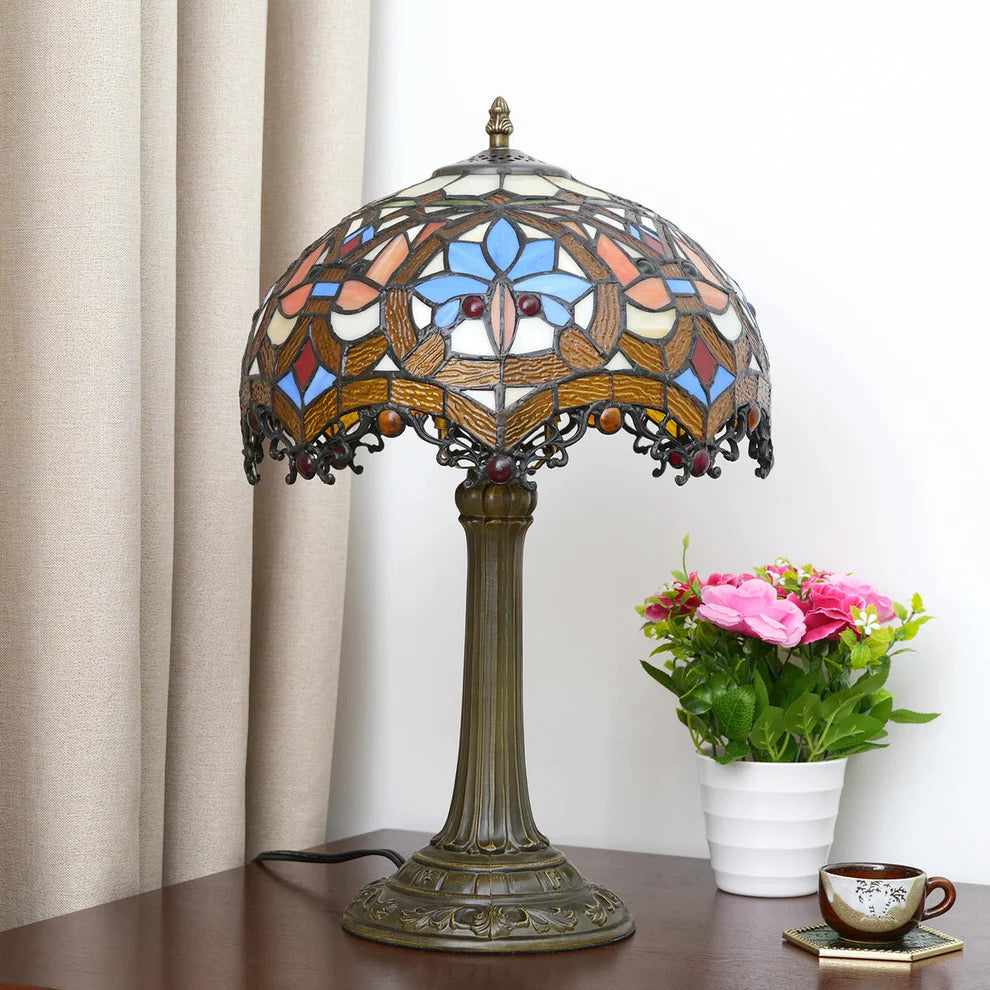 Yellow Peacock Table Lamp 30cm